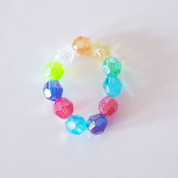 Bejeweled Ring Multi Colored Beads  Handmade Jewelry s8-9 - Picture 14 of 14